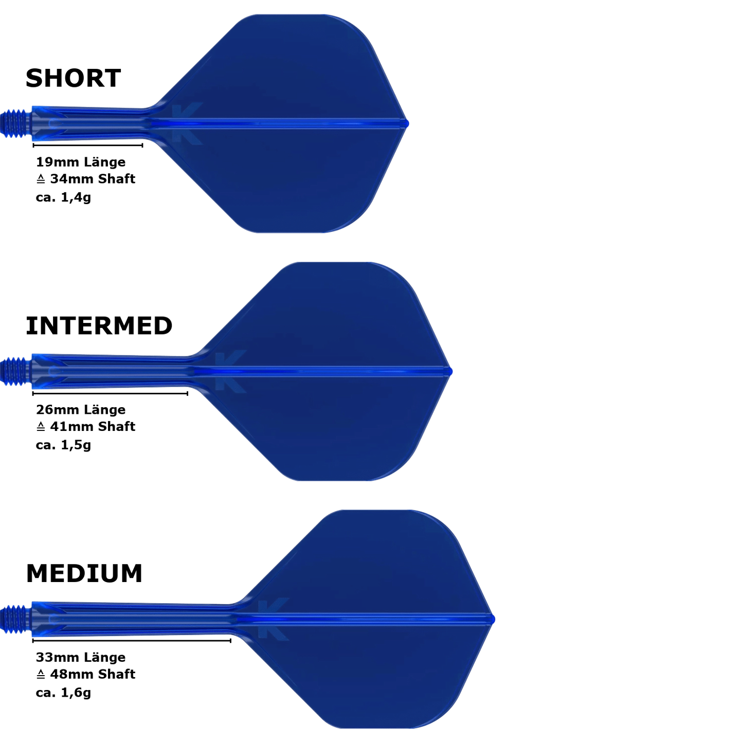 Target K-Flex Standard No.2 Flight Shaft System Blau