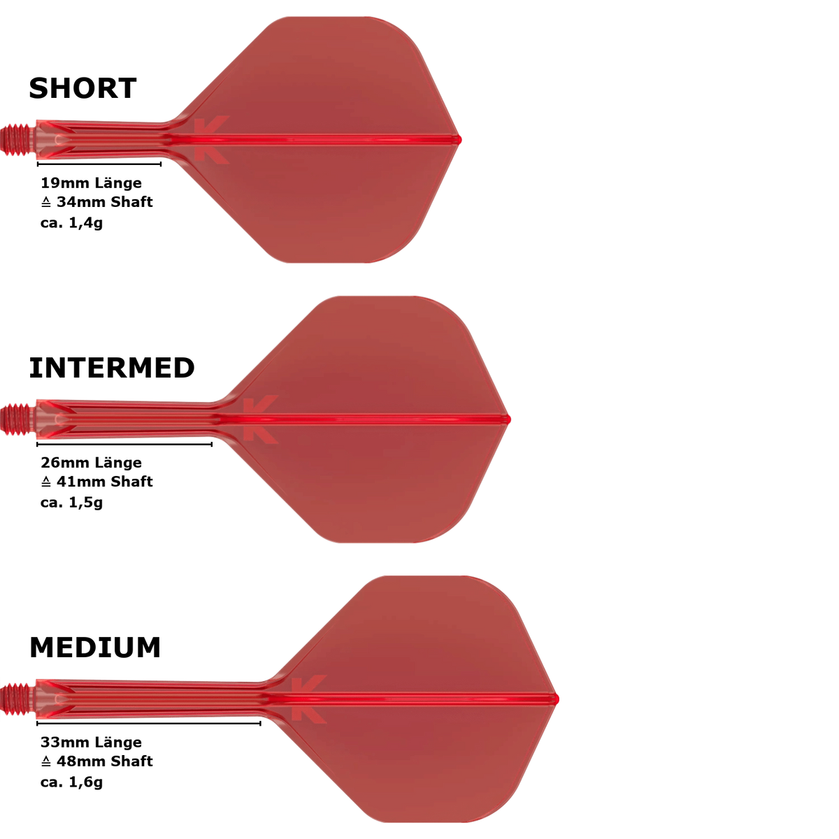 Target K-Flex Standard No.2 Flight Shaft System Red