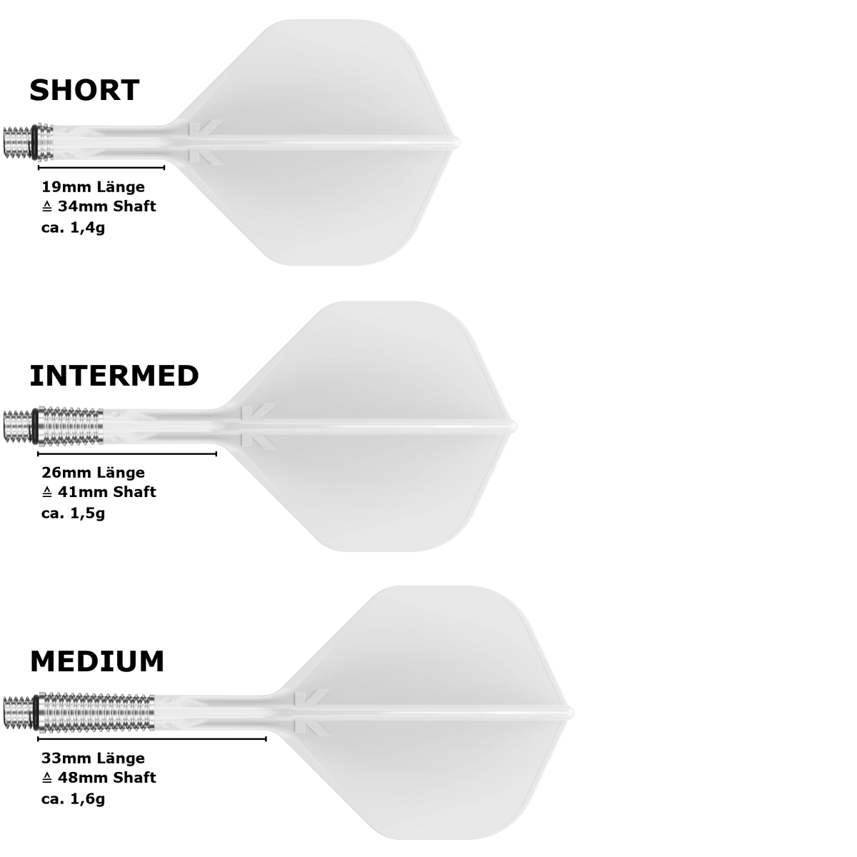 Target K-Shift Standard No.2 Flight Shaft System White
