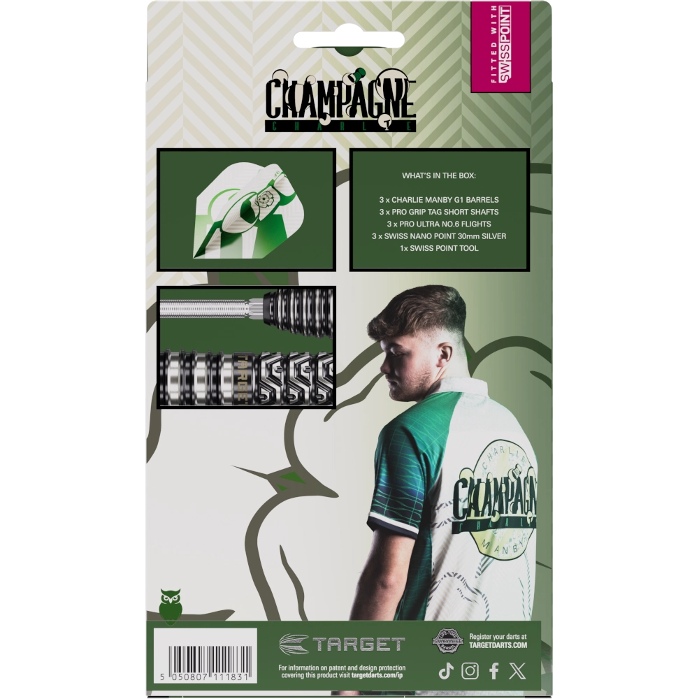 Target Charlie Manby SP Steeldart 95% - Verpackung hinten