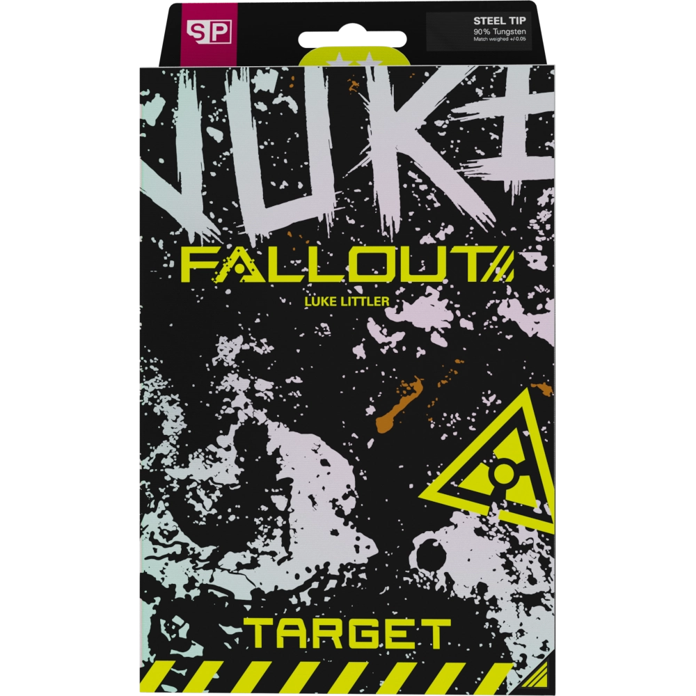 Target Luke Littler Fallout SP Steeldart 90% - Verpackung vorne