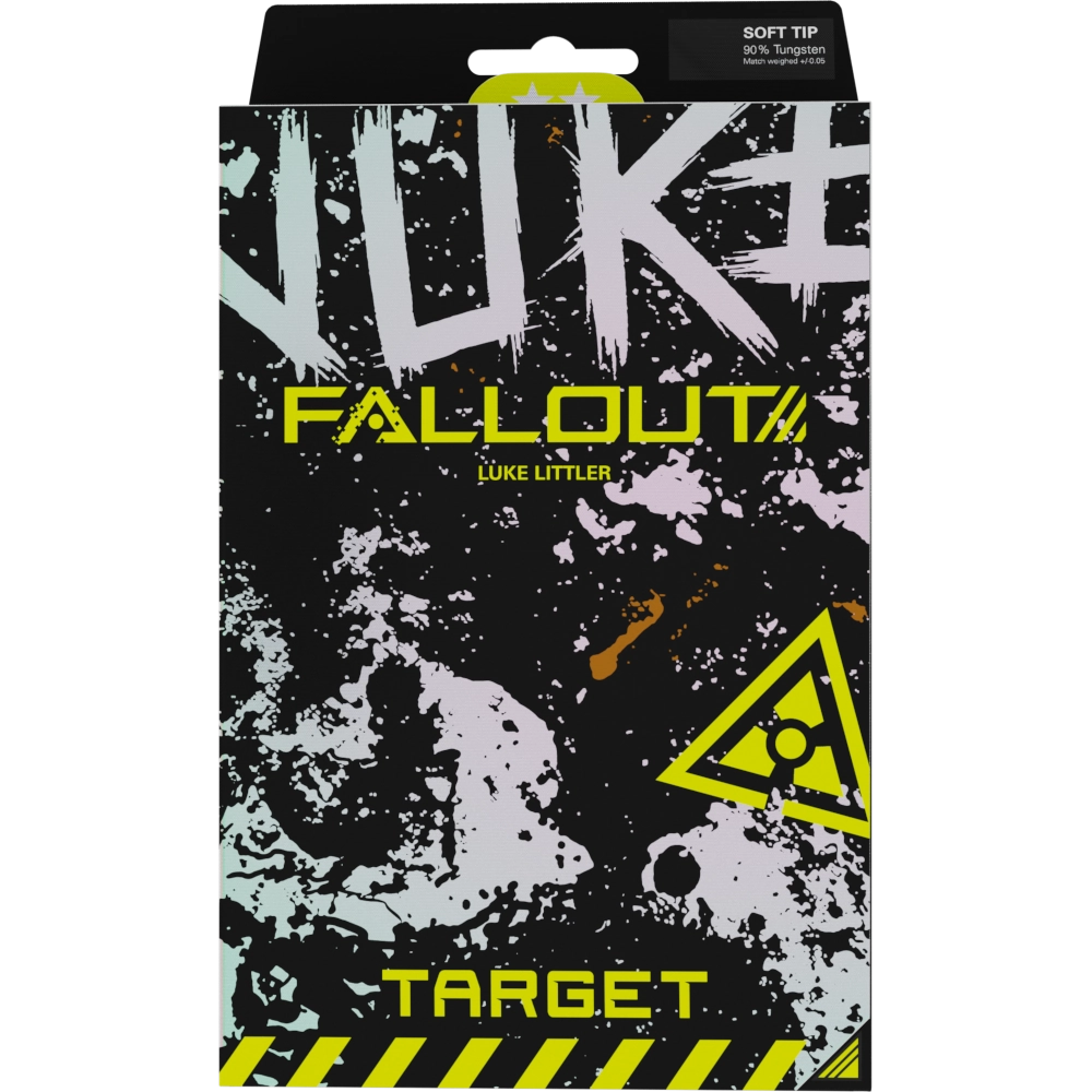 Target Luke Littler Fallout Softdart 90% - Verpackung vorne