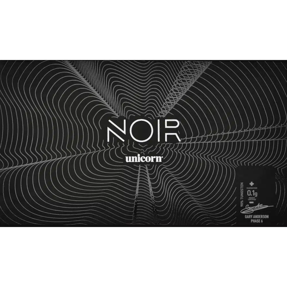 Unicorn Gary Anderson Phase 6 Noir Steeldart 90%