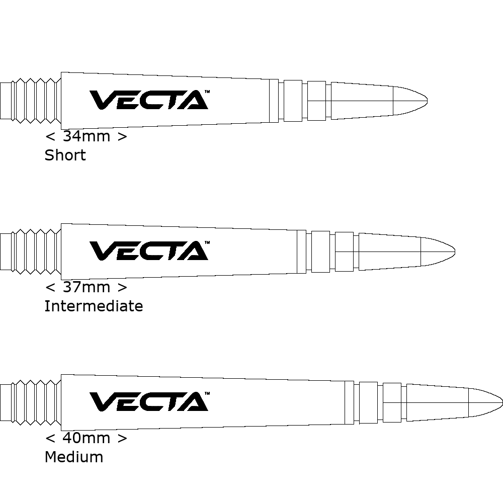 Winmau Vecta Shafts gelb