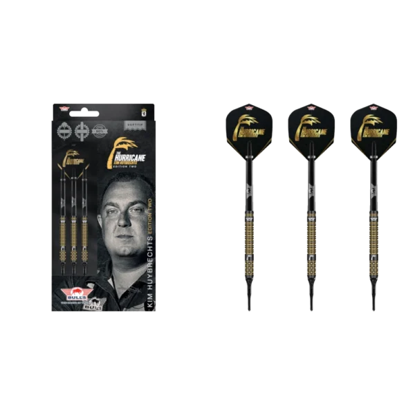 Bull's NL Kim Huybrechts E2 Softdart 90% (Lieferumfang: 3x Barrel, 3x Spitzen, 3x Flights, 3x Schäfte)