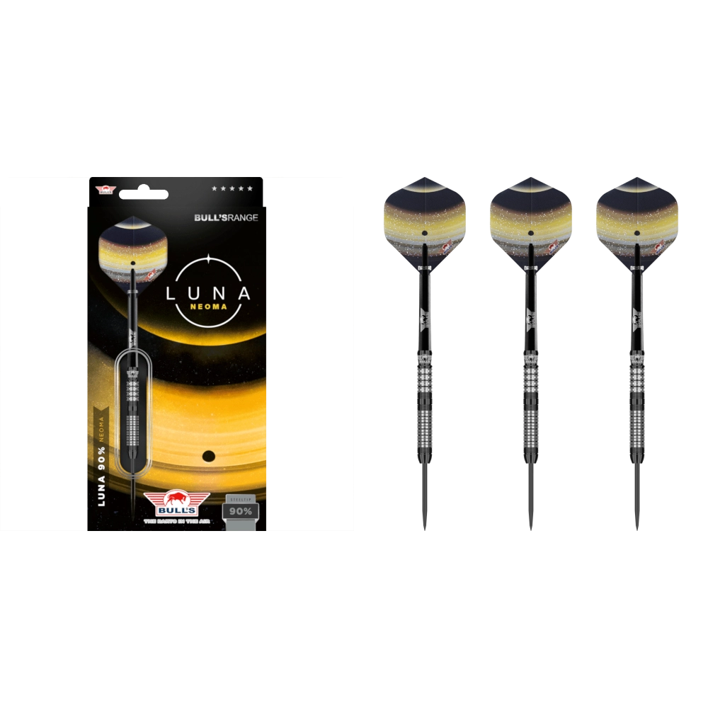 Bull's NL Luna Neoma Steeldart 90% (Lieferumfang: 3x Barrel, 3x Spitzen, 3x Flights, 3x Schäfte)