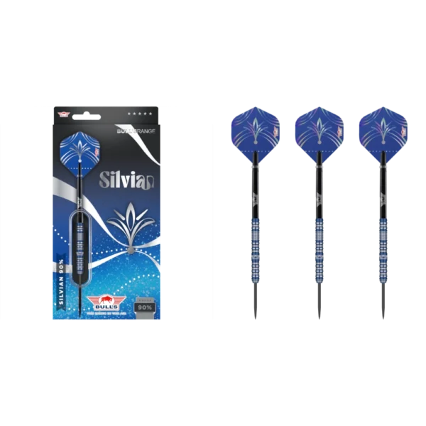 Bull's NL Silvian Steeldart 90% (Lieferumfang: 3x Barrel, 3x Spitzen, 3x Flights, 3x Schäfte)