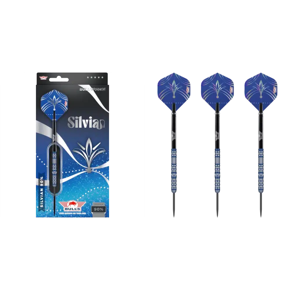 Bull's NL Silvian Steeldart 90% (Lieferumfang: 3x Barrel, 3x Spitzen, 3x Flights, 3x Schäfte)