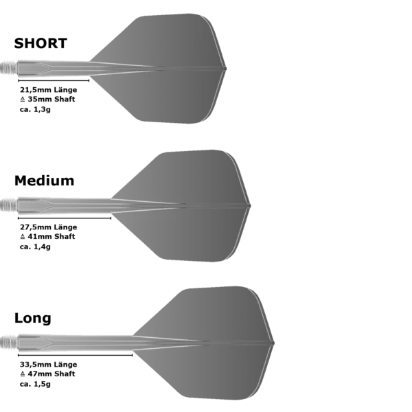 Condor Axe Gradient Small Standard Flight Shaft System (Längenvarianten)