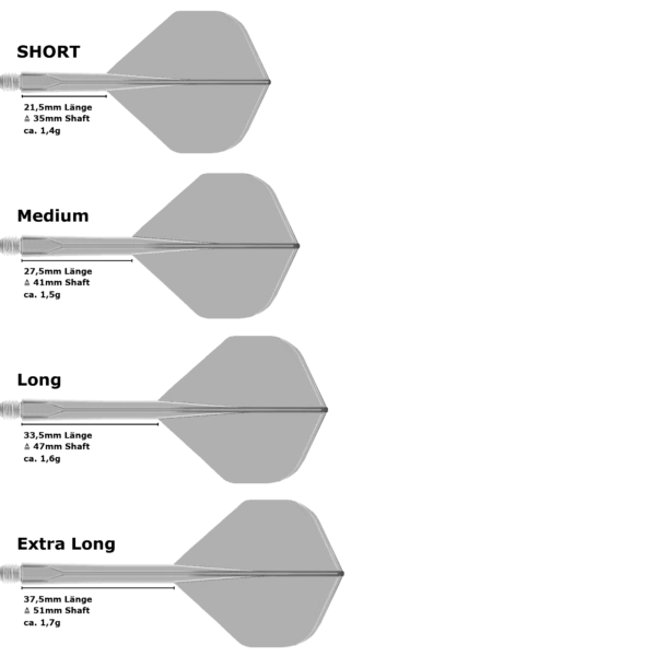 Condor Axe Standard Flight Shaft System (Längenvarianten)