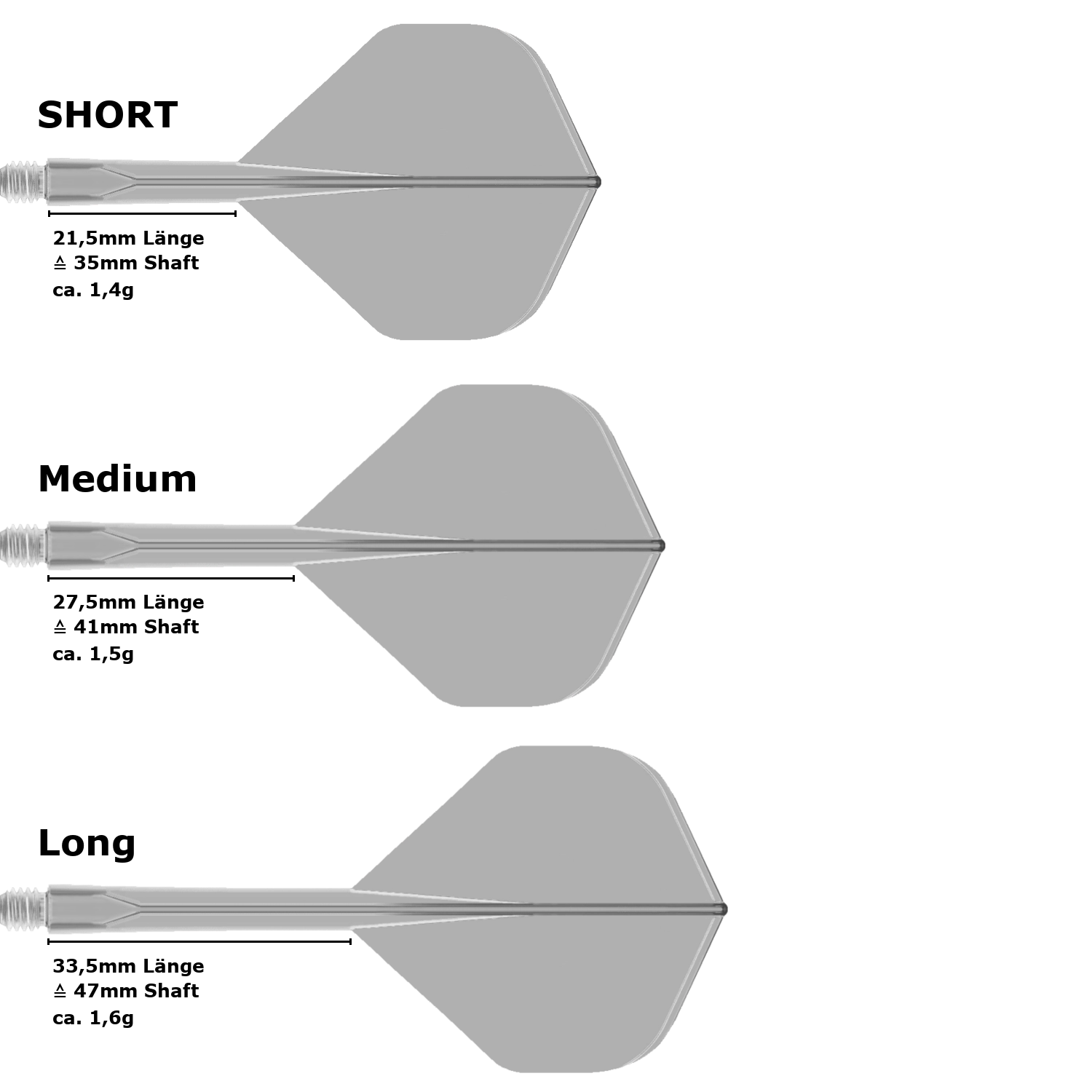 Condor Zero Stress Standard Flight Shaft System (Längenvarianten)