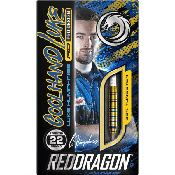 Red Dragon Luke Humphries "Coolhand Luke" TX3 Gold SE Steeldart 90% - Pack