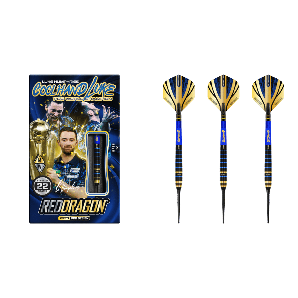 Red Dragon Luke Humphries TX4 WC Avenger Softdart 90% - Dart des Weltmeisters in Tropfenform - WITB