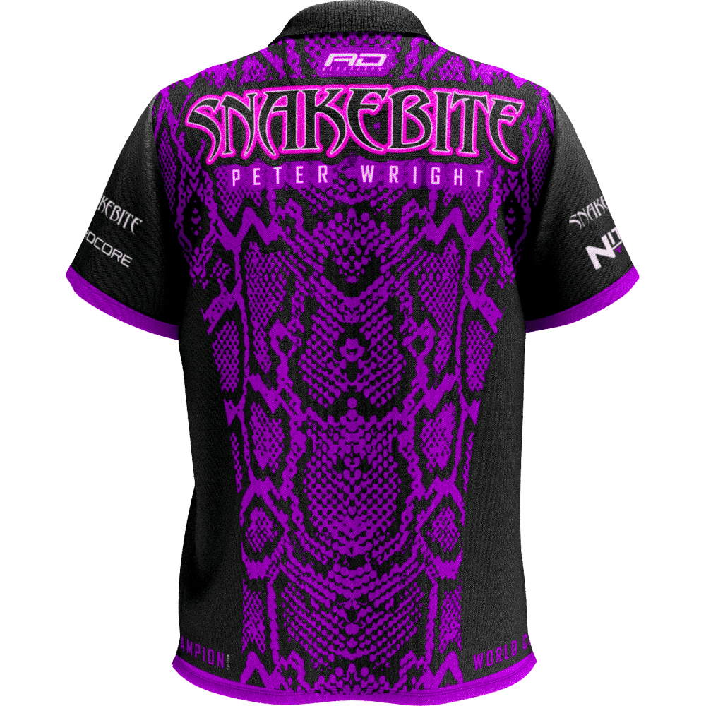 Red Dragon Peter Wright Snakebite World Champion Dart Shirt SK Darts