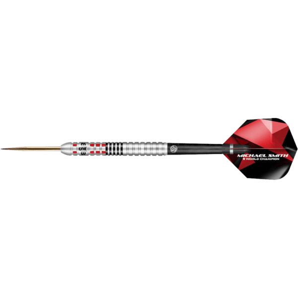 Shot! Michael Smith Achieve Steeldart 90% - Seitenansicht