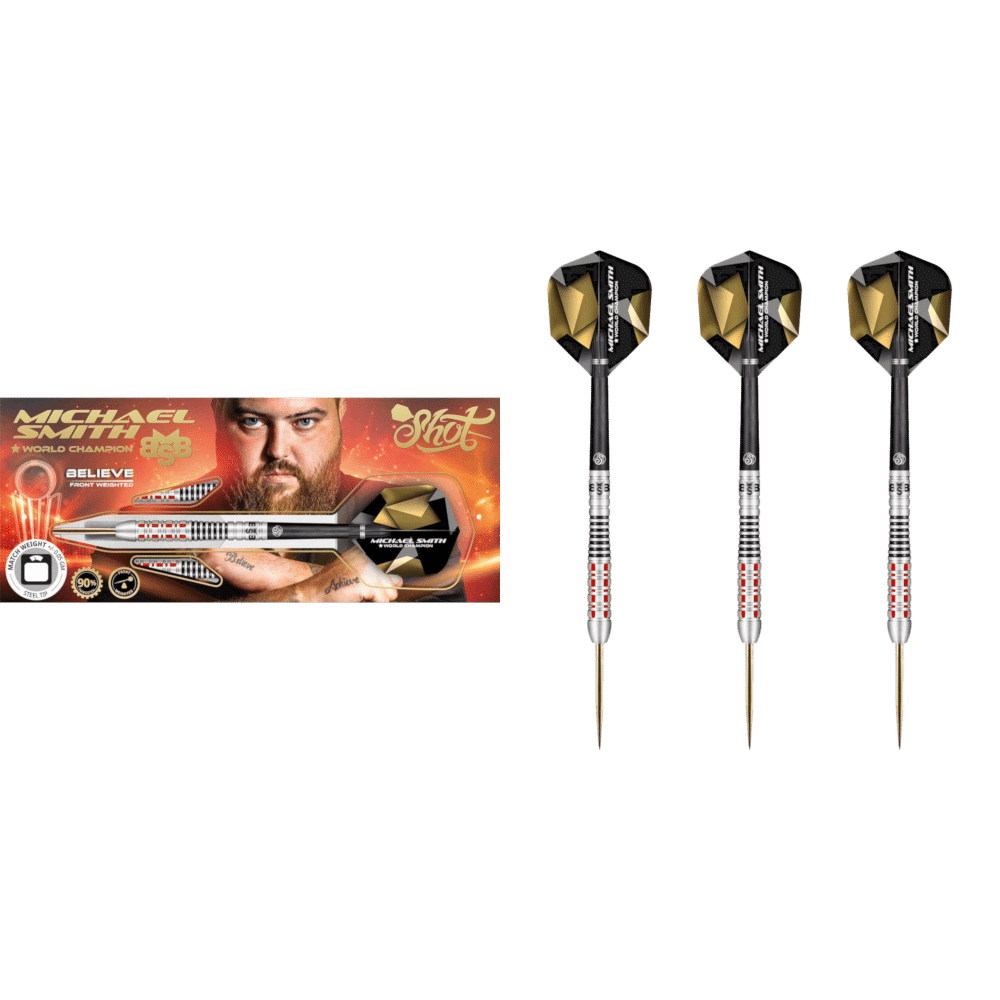 Shot! Michael Smith Believe Steeldart 90% - What's in the Box