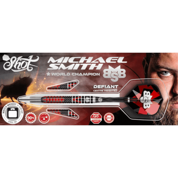 Shot! Michael Smith Defiant Dart - Steel - jetzt kaufen - PACK Weltmeister