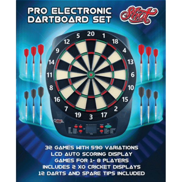 Shot! Pro Elektronisches Dartboard - Package