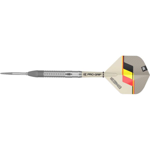 Target Dimitri van den Bergh G1 Swiss Point Steeldart 90% - Seitenansicht