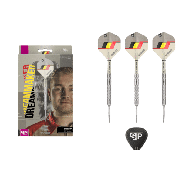 Target Dimitri van den Bergh G2 Swiss Point Steeldart 90% - What's in the Box