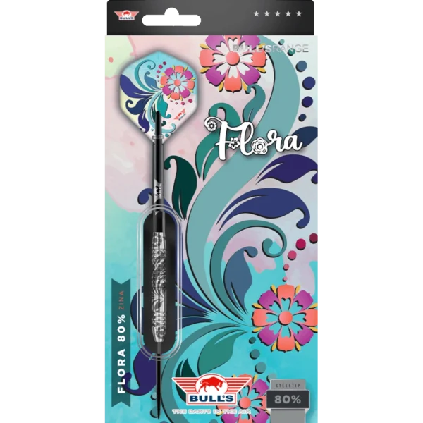 Bull's NL Flora Zina Steeldart 80% (Verpackung)