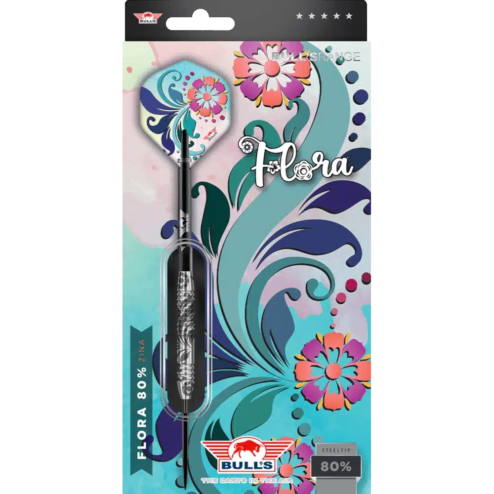Bull's NL Flora Zina Steeldart 80% (Verpackung)