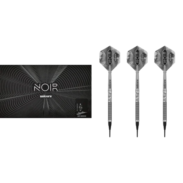 Unicorn Gary Anderson Phase 5 Noir Softdart 90% (Lieferumfang: 3x Barrel, 3x Spitzen, 3x Flights, 3x Schäfte)