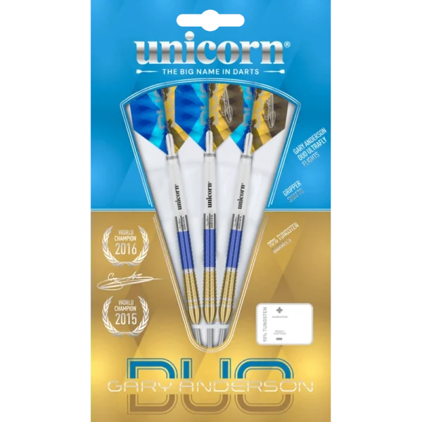 Unicorn Gary Anderson Phase 6 Duo Steeldart 90% (Verpackung)