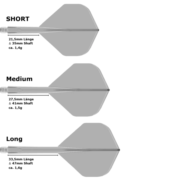 Condor Axe Metallic Standard Flight Shaft System (Längenvarianten)