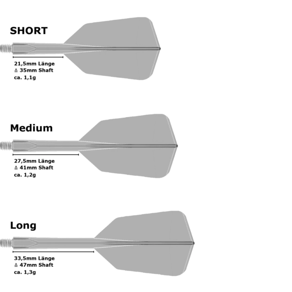 Condor Axe Slim Flight Shaft System (Längenvarianten)