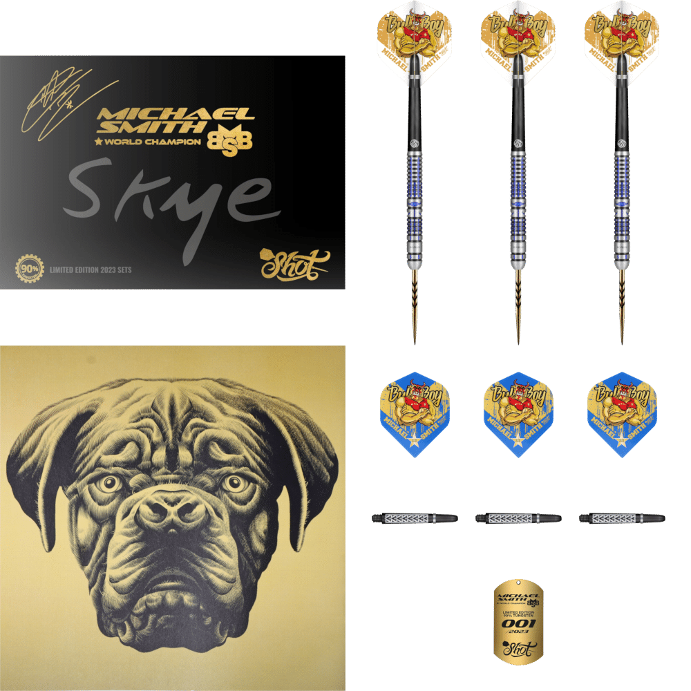 Shot Michael Smith Skye Limited Edition Steeldart 90% - What's in the Box