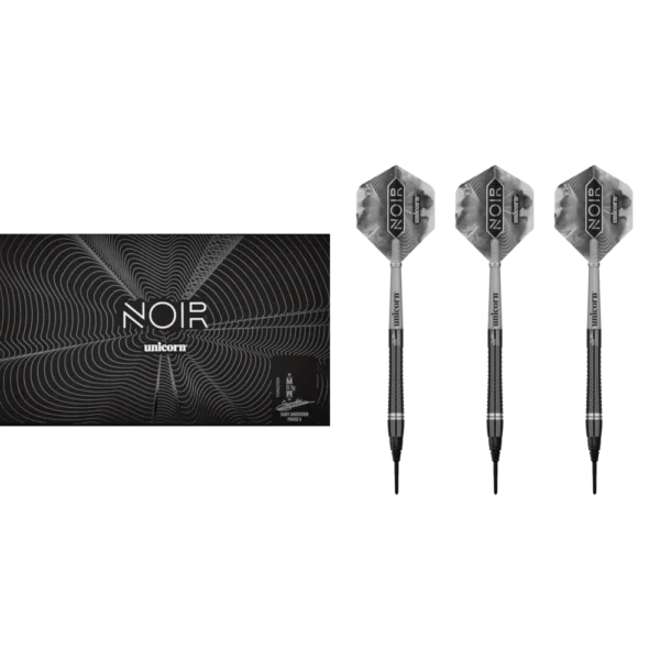 Unicorn Gary Anderson Phase 6 Noir Softdart 90% (Lieferumfang: 3x Barrel, 3x Spitzen, 3x Flights, 3x Schäfte)