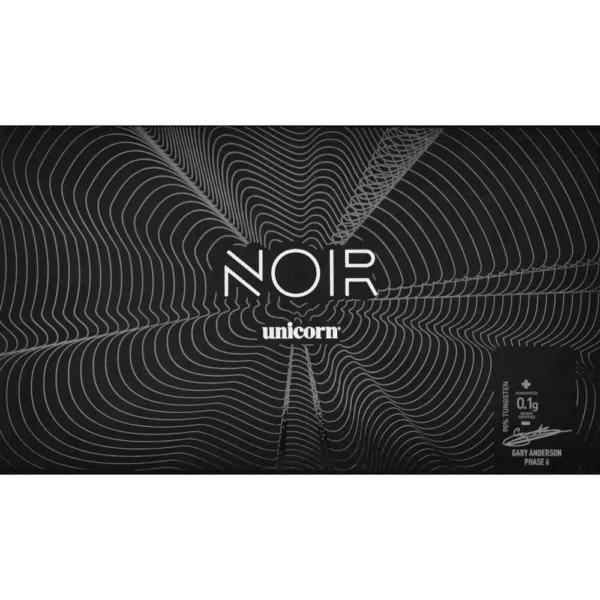 Unicorn Gary Anderson Phase 6 Noir Steeldart 90% (Verpackung)