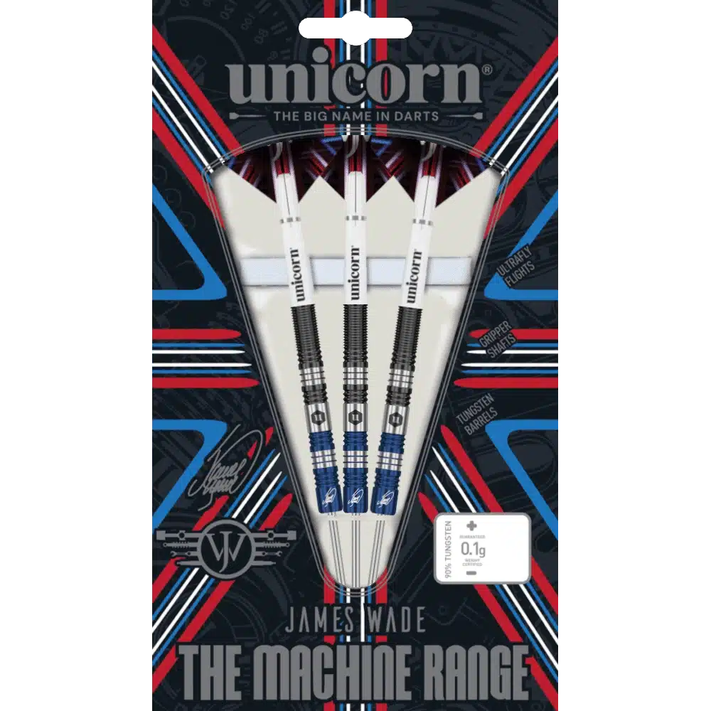 Unicorn James Wade Phase 2 Two Tone Steeldart 90% (Verpackung)
