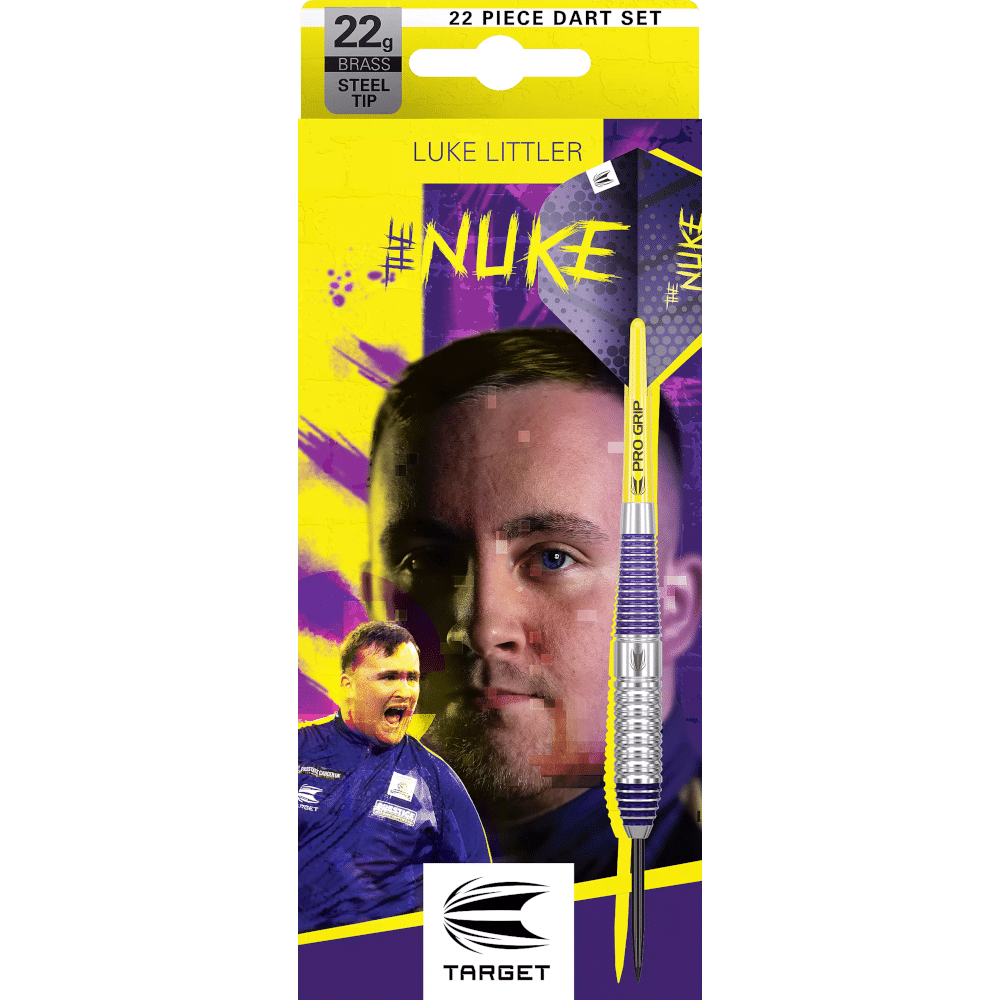 Target Luke Littler Steeldart Brass - Package
