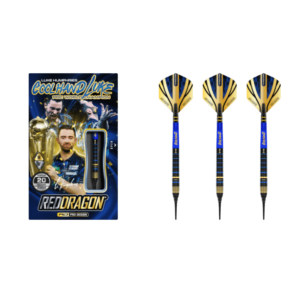 Red Dragon Luke Humphries TX4 WC Avenger Softdart 90% - Dart des Weltmeisters in Tropfenform - WITB