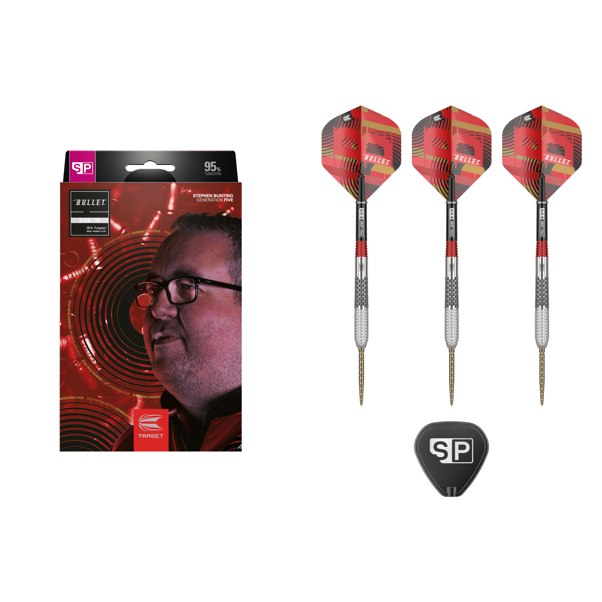 Target Stephen Bunting G5 Swiss Point Steeldart 95% - What's in the Box