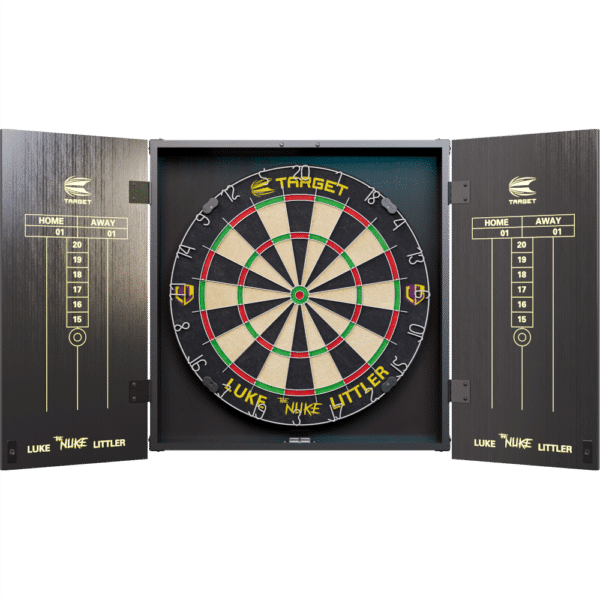 Target Luke Littler Dartboard und Cabinet Set