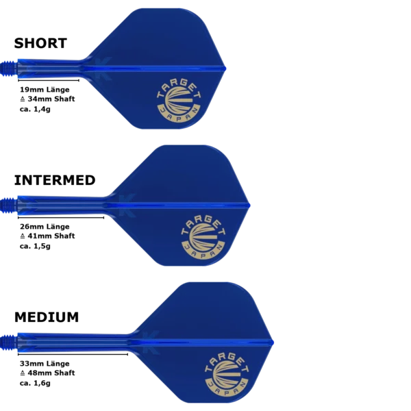 Target Japan K-Flex Blue Standard No.2 Flight Shaft System (Längenvarianten)