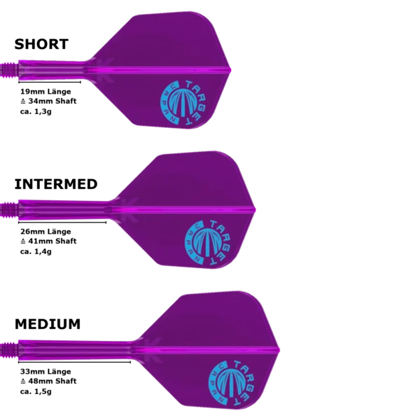 Target Japan K-Flex Purple Limited Small Standard No.6 Flight Shaft System (Längenvarianten)