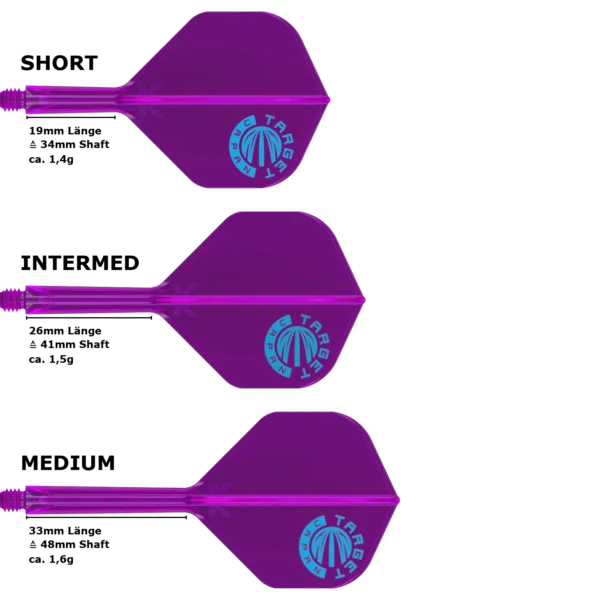 Target Japan K-Flex Purple Limited Standard No.2 Flight Shaft System (Längenvarianten)