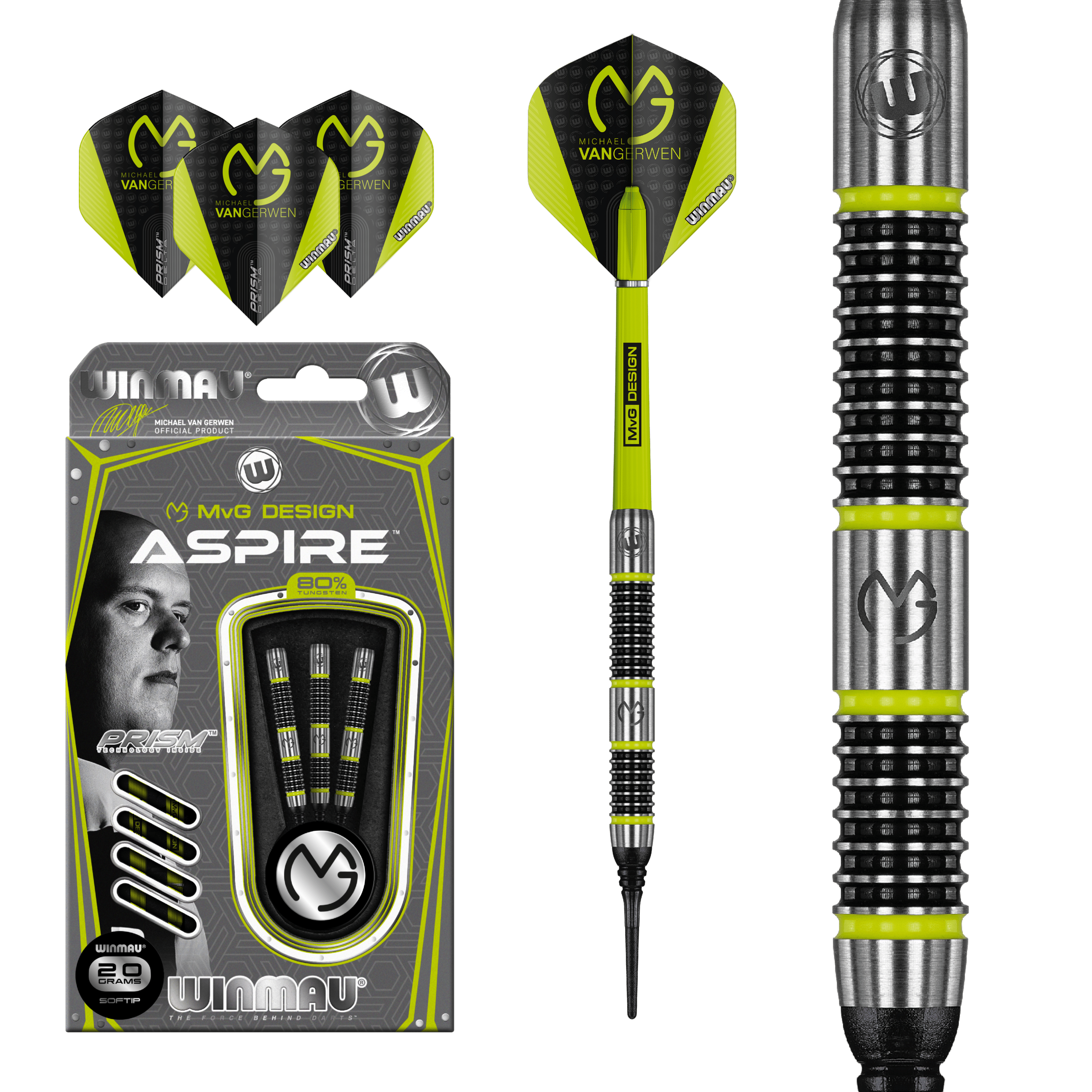 Winmau Michael van Gerwen MVG Dart - Aspire - Soft - WITB